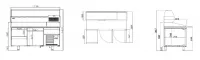 Table r�frig�r�e de pr�paration pizza positif 1 porte + Neutro compatible 60 Hz INFRICO MP1740CN-60hz