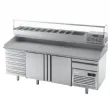 Table r�frig�r�e de pr�paration pizza positif 2 portes + Neutro compatible 60 Hz INFRICO