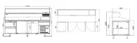 Table r�frig�r�e de pr�paration pizza positif 2 portes + Neutro compatible 60 Hz INFRICO MP2300CN-60hz