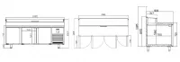Table positive Euronorme 600�400 pr�paration 3 portes compatible 60 Hz INFRICO MR2190EN-60hz