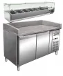 Table � pizza 2 portes avec marbre et kit r�frig�r� REDFOX