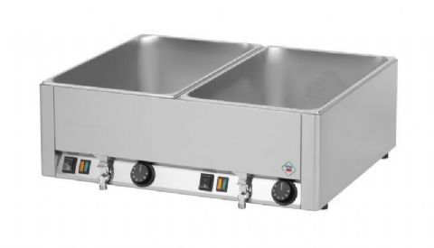 Bain-marie lectrique double avec robinet de vidange REDFOX