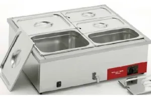 Bain-marie �lectrique double avec vidange BM2VAC