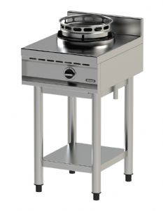 Fourneau wok 1 brleur sur support avec tagre NAYATI