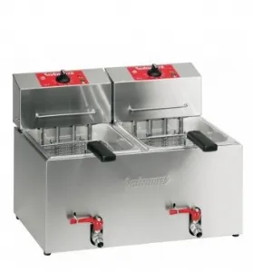 Friteuse professionnelle lectrique  poser 2 x 7 Litres VALENTINE - Srie TF TURBO TF77T