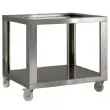 Support en acier simili inox pour 2 fours GL6/35-D Avec roues dont 2 avec freins Dimensions : 1210x1215x700mm