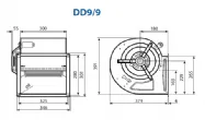 Moteur 9/9 de hotte professionnelle SWEGON DD9/9-410