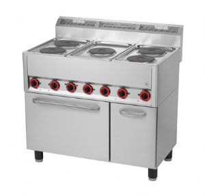 5 plaques lectriques avec four  convection REDFOX profondeur 600mm - SPT 90/5 ELS