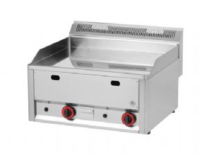 Plancha professionnelle gaz lisse 2 zones REDFOX profondeur 600mm - FTHC 60 GL