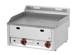 Plancha professionnelle gaz lisse et rainure 2 zones REDFOX profondeur 600mm - FTHR 60 GL