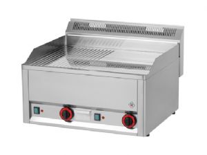Plancha professionnelle lectrique lisse et rainure 2 zones REDFOX profondeur 600mm - FTHRC 60 EL