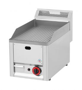 Plancha professionnelle gaz rainure 1 zone REDFOX profondeur 600mm - FTR 30 GL