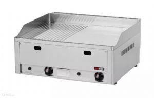 Plancha professionnelle gaz lisse et rainure 2 zones REDFOX