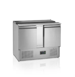 Saladette rfrigre 2 portes avec capot inox en stock SA1045_STOCK