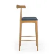 Tabouret de bar en bois et similicuir LATTE BAR SANDALYECI B00404 Tabouret