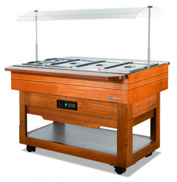 Buffet chauffant central avec cuve pour bacs GN1/1 SCAIOLA