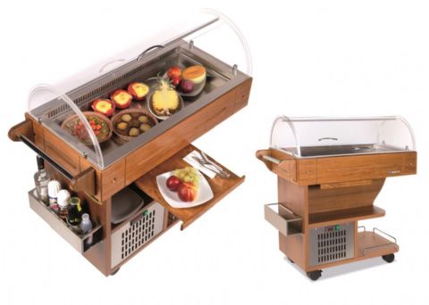 Buffet chariot avec cuve réfrigérée Buffet chariot avec cuve réfrigérée