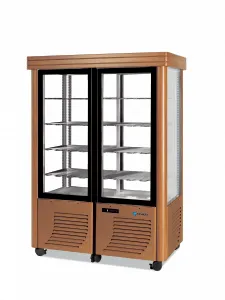 Vitrine réfrigérée 4 faces vitrées positive ventilée SCAIOLA - 800F BAROCCO 800F BAROCCO