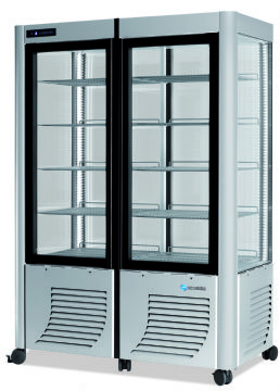 Vitrine réfrigérée 4 faces vitrées positive ventilée SCAIOLA Vitrine réfrigérée 4 faces vitrées positive ventilée SCAIOLA