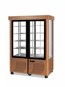 Vitrine réfrigérée 4 faces vitrées positive ventilée SCAIOLA - 800G BAROCCO 800G BAROCCO