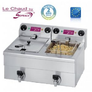 Friteuse professionnelle lectrique 2 bacs de 10 L  poser SOFRACA