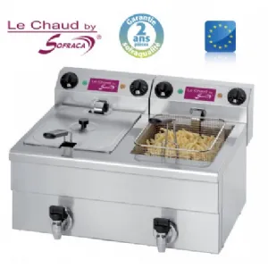 Friteuse professionnelle lectrique 2 bacs de 10 L  poser SOFRACA ACFE102N