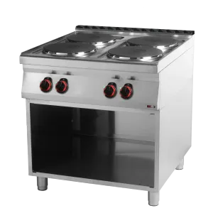Fourneau électrique 4x feu avec soubassement 400 V | REDFOX SP 90/80 E