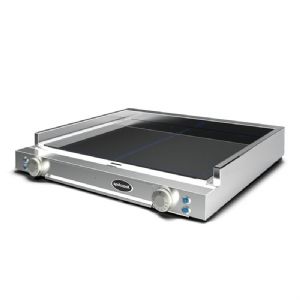 Plancha professionnelle vitrocramique Lisse 2 zones Spidocook