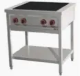 Fourneau électrique 4x feu avec soubassement 400 V | REDFOX