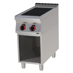 Fourneau électrique 2x feu avec soubassement 400 V | REDFOX SPL 90/40 E