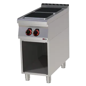 Fourneau électrique 2x feu avec soubassement 400 V | REDFOX SPQ 90/40 E