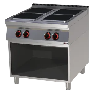 Fourneau électrique 4x feu avec soubassement 400 V | REDFOX SPQ 90/80 E