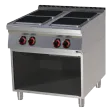 Fourneau électrique 4x feu avec soubassement 400 V | REDFOX
