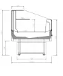 Vitrine promotionnelle groupe incorporé VISION 1250x1000x1200mm INFRICO SVS12E1-60hz