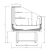 Vitrine promotionnelle groupe incorporé VISION 1250x1000x1300mm INFRICO SVS12E2-60hz