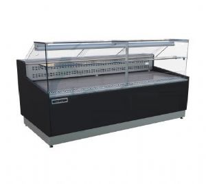 Vitrine réfrigérée STUART avec réserve - Longueur 2450mm - STUA25/NOIR Vitrine réfrigérée STUART avec réserve - Longueur 2450mm - STUA25/NOIR