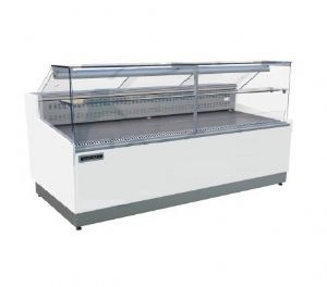 Vitrine réfrigérée STUART avec réserve - Longueur 2850mm - STUA29/BLANC Vitrine réfrigérée STUART avec réserve - Longueur 2850mm - STUA29/BLANC