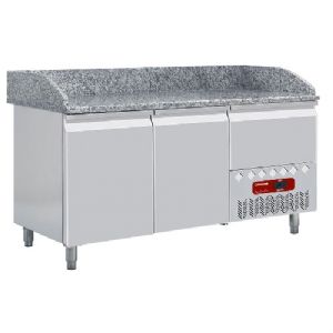 Table pizza 2 portes avec vitrine et 1 tiroir neutre DIAMOND TP23/P9