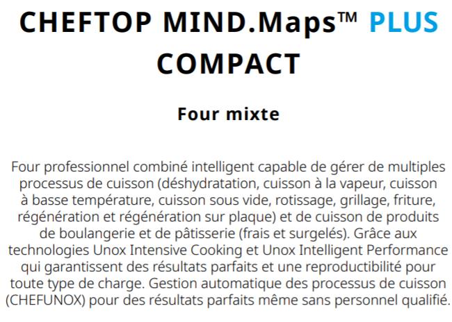 Four mixte électrique 5 niveaux GN1/1 compact CHEFTOP MIND PLUS UNOX XECC-0513-EPRM