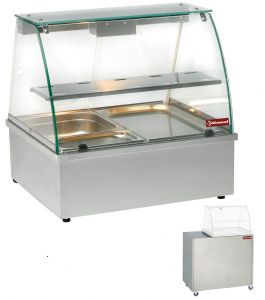 Vitrine chauffante bain marie 2 GN1/1 DIAMOND