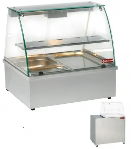 Vitrine chauffante bain marie 2 GN1/1 DIAMOND VBE-211