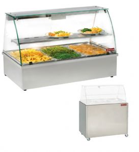 Vitrine chauffante bain marie  bac gastro 3 GN1/1 DIAMOND