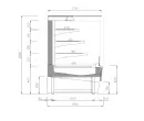 Vitrine d'exposition pour pâtisserie vitre droit AMBAR 1875x810x1300mm INFRICO VBR18PSS-60hz