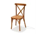 Chaise d'intérieur en bois massif marron clair CROSSBACK VEBA