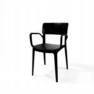 Fauteuil d'intrieur et d'extrieur en polypropylne noir WING VEBA 50920