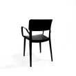 Fauteuil d'intrieur et d'extrieur en polypropylne noir WING VEBA 50920