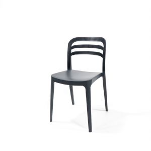 Chaise d'intrieur en polypropylne anthracite WAVE VEBA