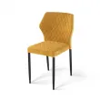 Chaise d'intrieur en velours jaune LOUIS VEBA