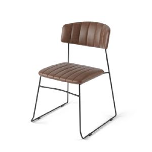 Chaise d'intrieur en cuir synthtique cognac MUNDO VEBA