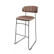 Tabouret d'intrieur en cuir cognac MUNDO VEBA